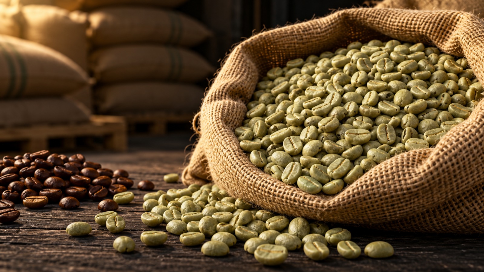 Illustrative coffee commodity photography