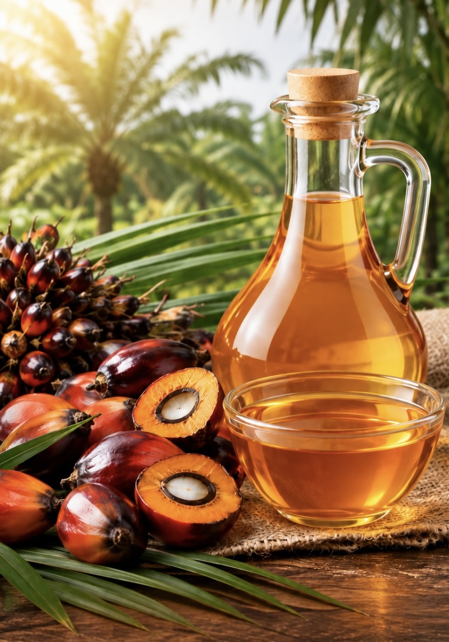 Illustrative palm oil commodity photography